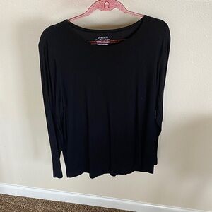 Chico's Elegant Black Long Sleeve Blouse
